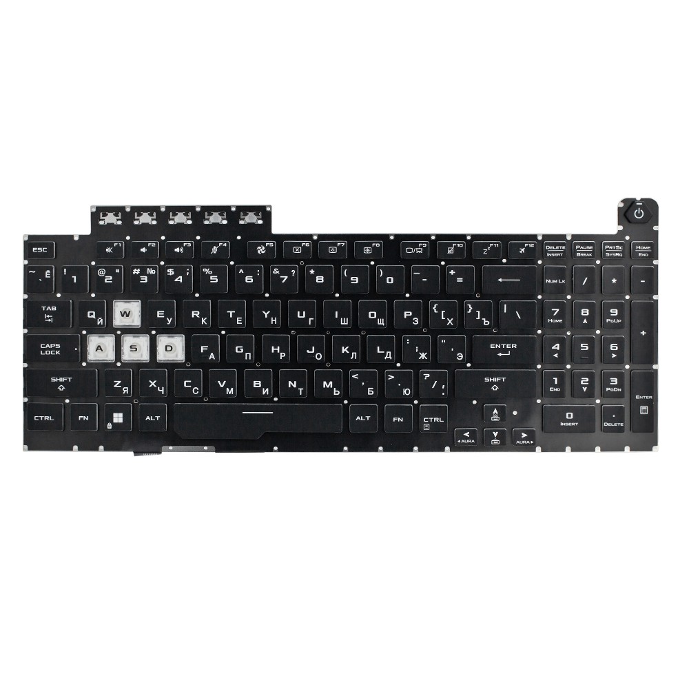 Клавиатура для Asus TUF Gaming F15 FX506HM с RGB подсветкой