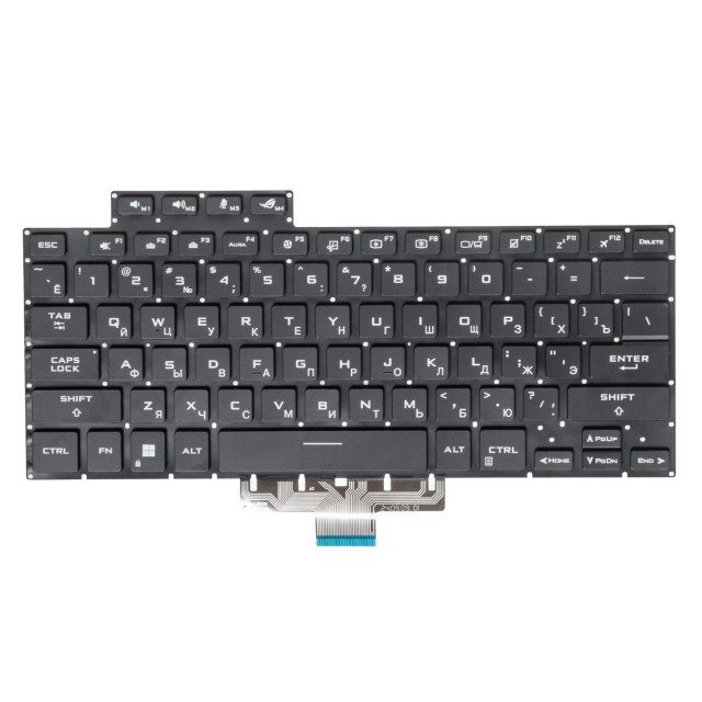 Клавиатура для Asus ROG Zephyrus M16 GU603HE черная с RGB подсветкой