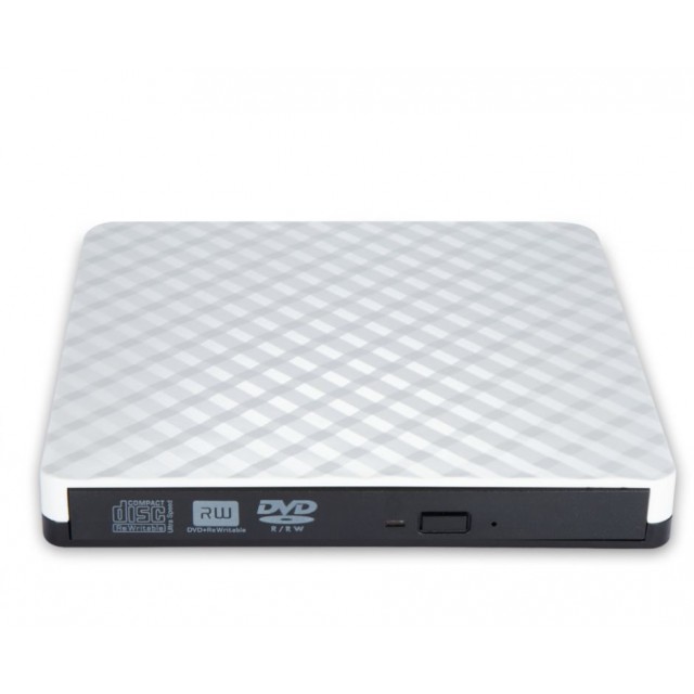 Внешний дисковод (оптический привод) CD/DVD - USB карбон белый
