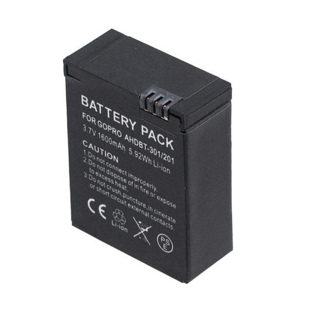 Аккумулятор AHDBT-301 для GoPro HERO 3 | HD HERO3 | AHDBT-302 - 1600mAh