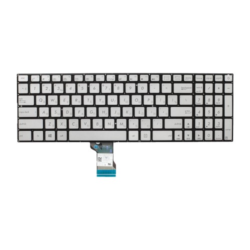 Клавиатура для Asus Zenbook Pro UX501VW серебристая с подсветкой