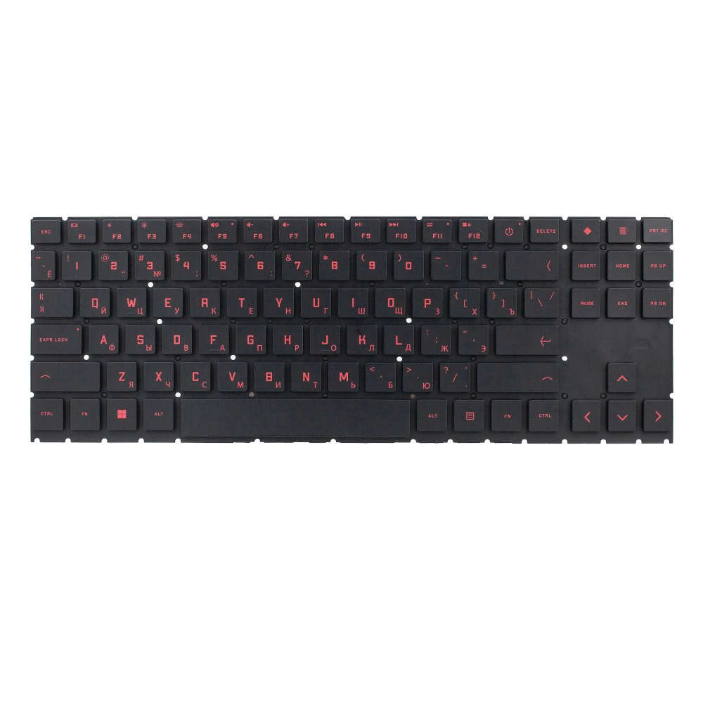 Клавиатура для HP OMEN 15-EK0000 с подсветкой (красная)