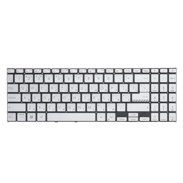Клавиатура для Asus VivoBook 15 X1502ZA серебристая с подсветкой