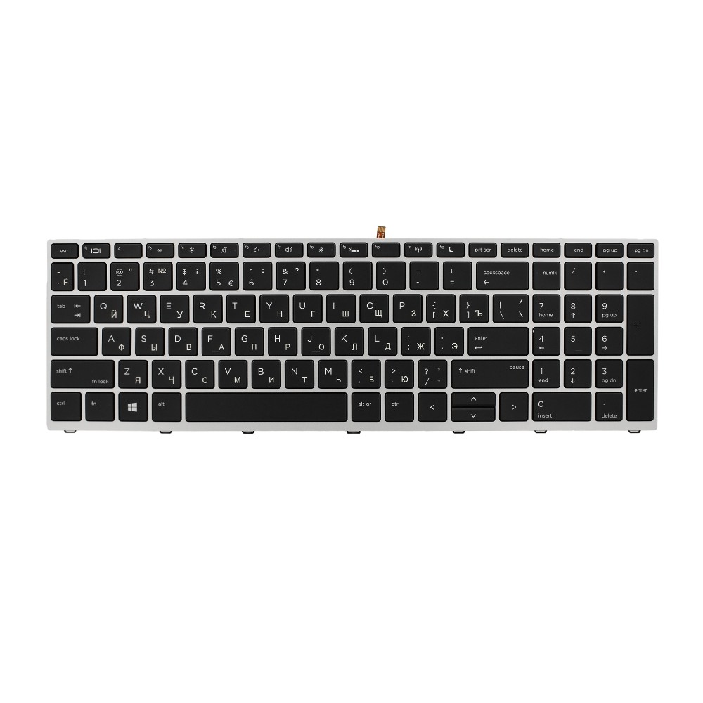 Клавиатура для HP ProBook 455 G5 с подсветкой (серая рамка) - ORG