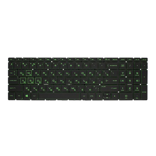Клавиатура для HP Pavilion Gaming 15-dk2000 с подсветкой (Green)