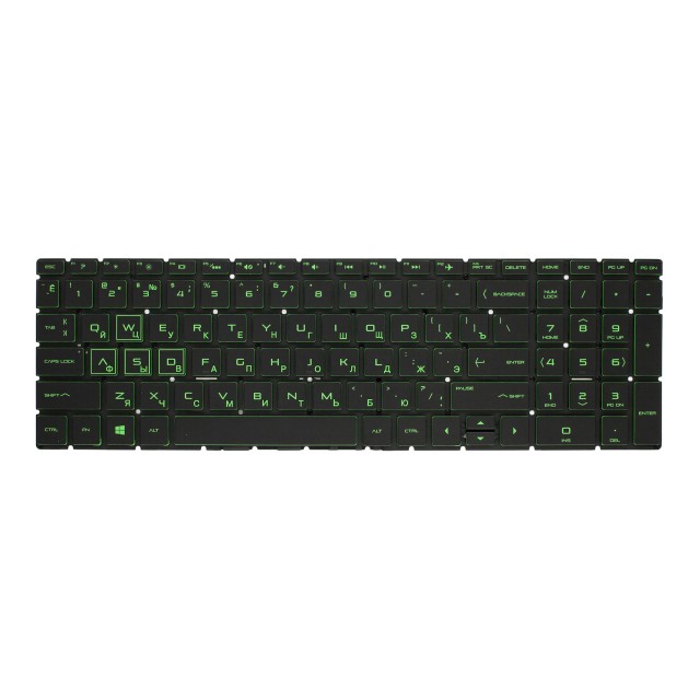 Клавиатура для HP Pavilion Gaming 15-dk2000 с подсветкой (Green)