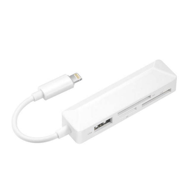 Адаптер Lightning - USB + MS + SD + TF для iPhone и iPad (Lightning to USB Adapter)