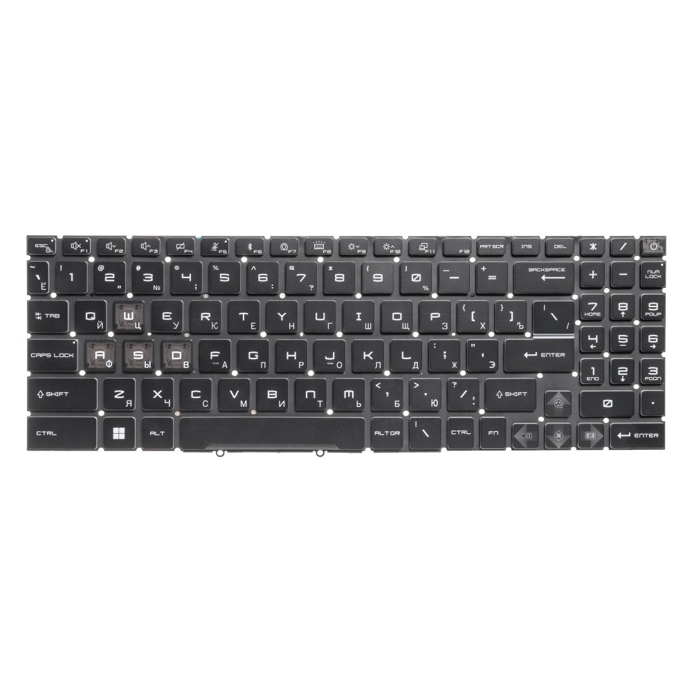 Клавиатура для ноутбука MSI Vector 16 HX A13VHG с подсветкой (RGB Per-Key)