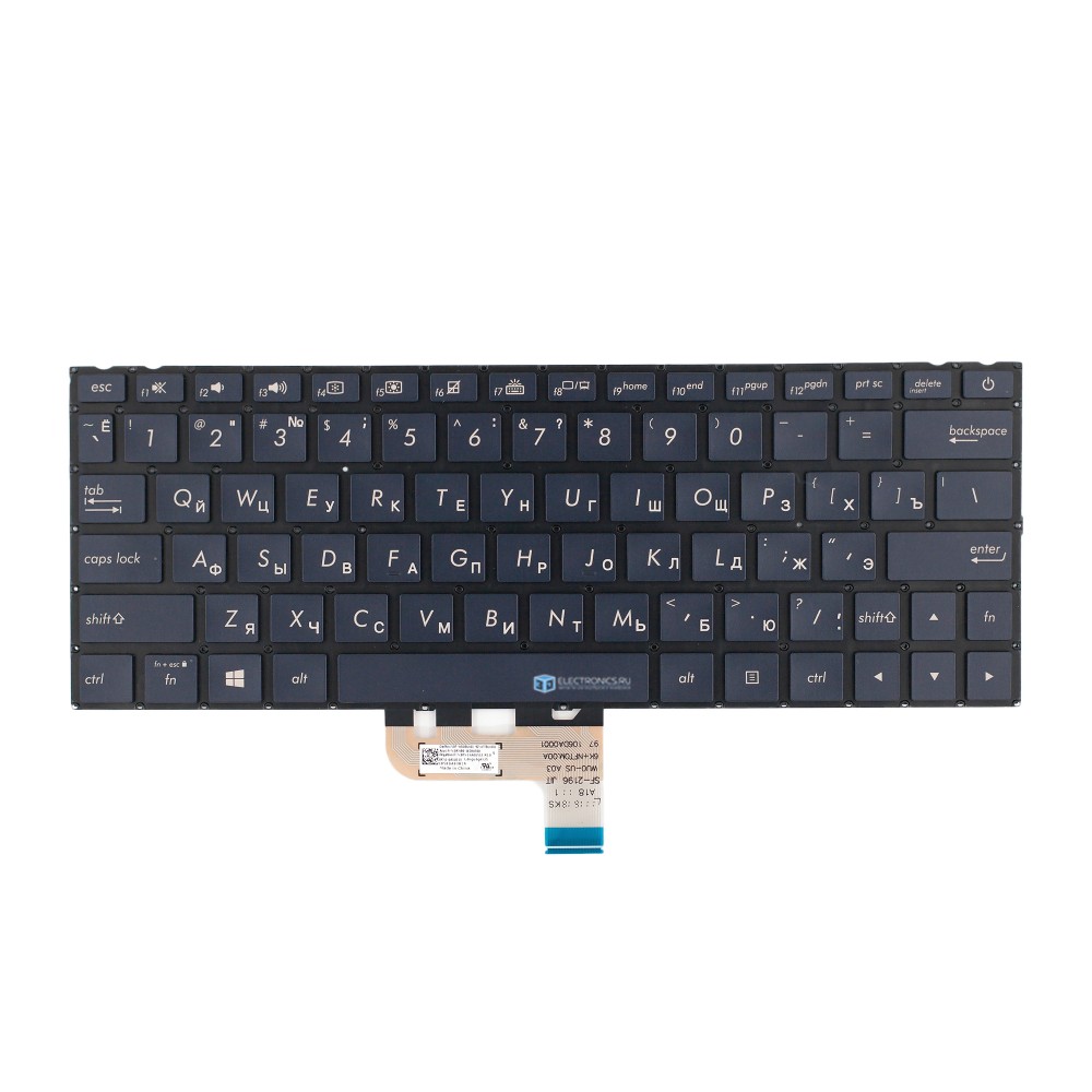 Клавиатура для Asus ZenBook UX333FN с подсветкой - blue