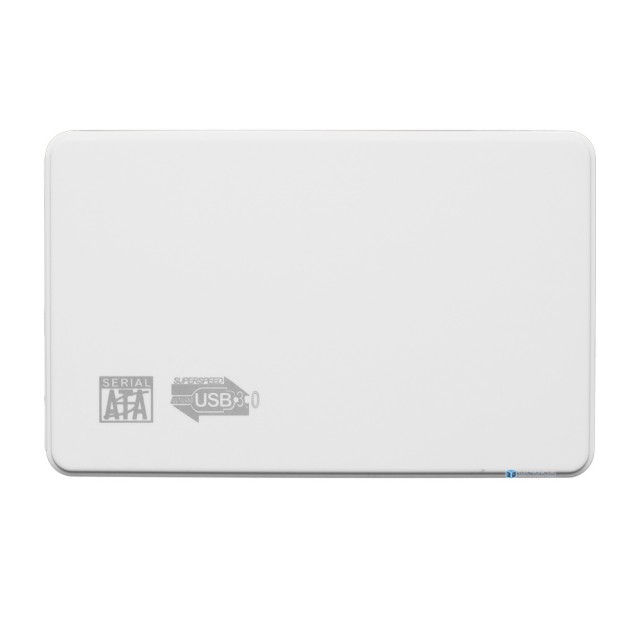 Бокс для жесткого диска 2.5" - USB 2.0 пластик (белый)