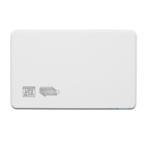 Бокс для жесткого диска 2.5" - USB 2.0 пластик (белый)