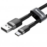 Кабель Baseus Cafule USB - USB Type-C 1 м (CATKLF-BG1) - черный