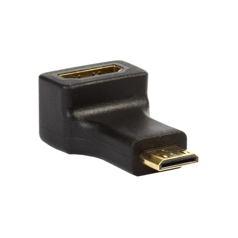 Адаптер - переходник угловой mini HDMI (M) - HDMI (F) A117 Smartbuy черный