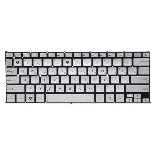 Клавиатура для ASUS ZENBOOK UX21E серебристая