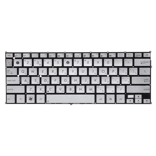 Клавиатура для ASUS ZENBOOK UX21E серебристая
