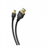 Кабель USB - MiniUSB 1M - Черный