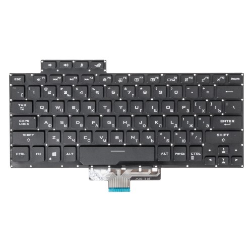 Клавиатура для Asus ROG Zephyrus G14 GA401IU черная с подсветкой - V3