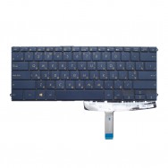 Клавиатура для Asus ZenBook UX490UA синяя (с подсветкой)