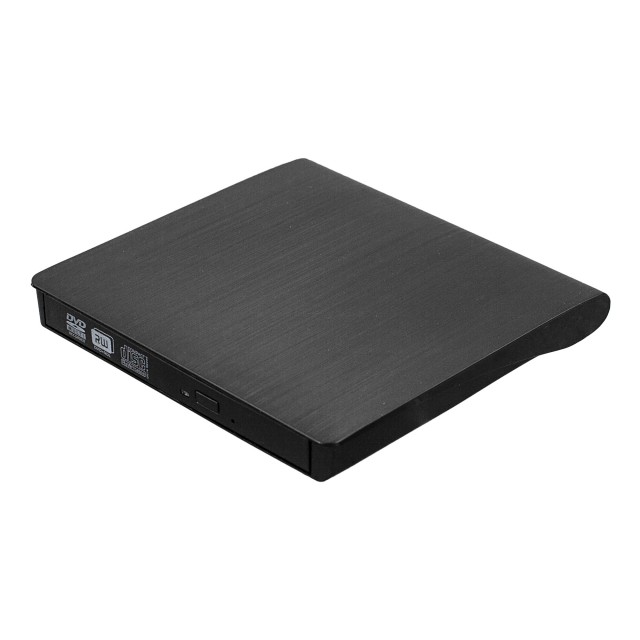 Внешний дисковод (оптический привод) CD/DVD - USB изогнутый черный