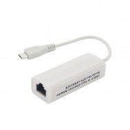 Адаптер, переходник с micro USB 2.0 на RJ-45 (15см) - белый