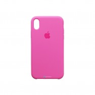 Чехол для iPhone XR силиконовый (малиново-розовый)
