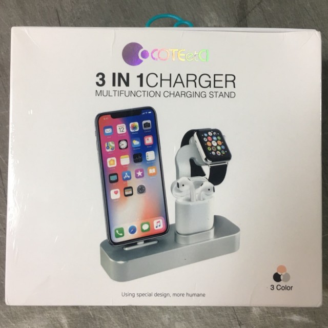 Док-станция COTEetCI Base29 CS7211 для Apple Watch, iPhone, AirPods (Space Grey)