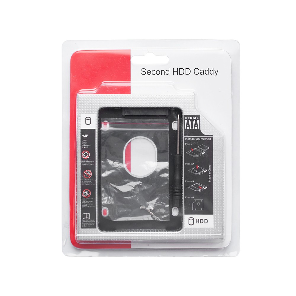 Переходник для дополнительного HDD (optibay) кредл в отсек CD/DVD SATA 12.7 mm
