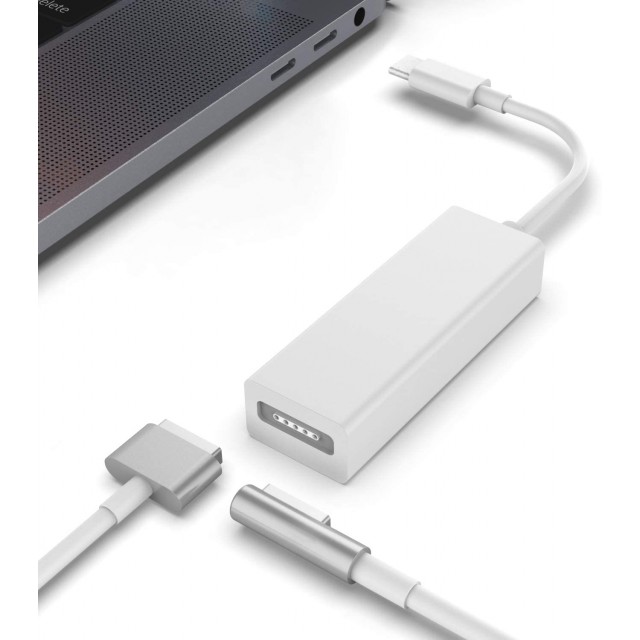 Переходник Magsafe 1/2 - USB Type-C - белый