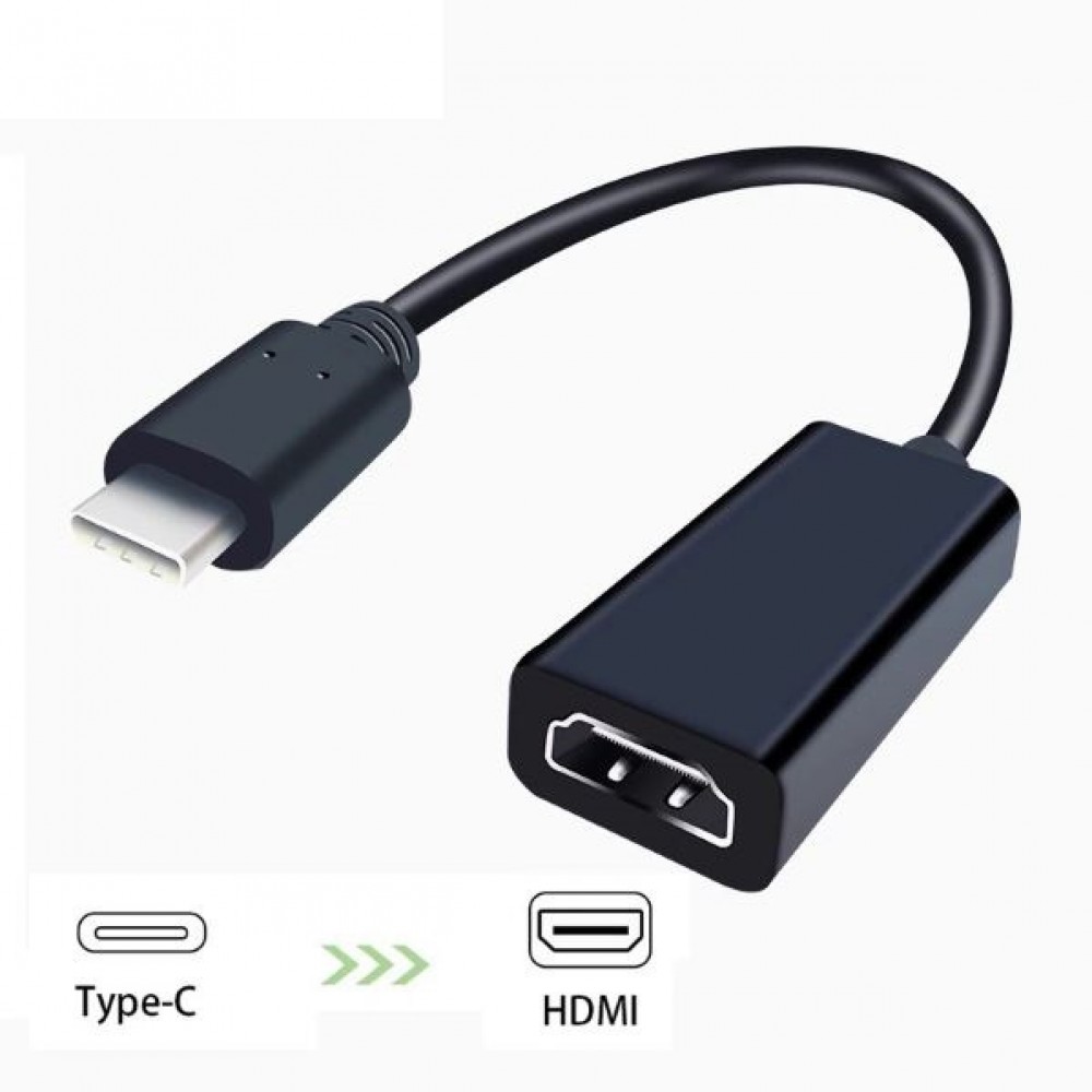 Компактный адаптер-переходник USB Type-C - HDMI (4k)