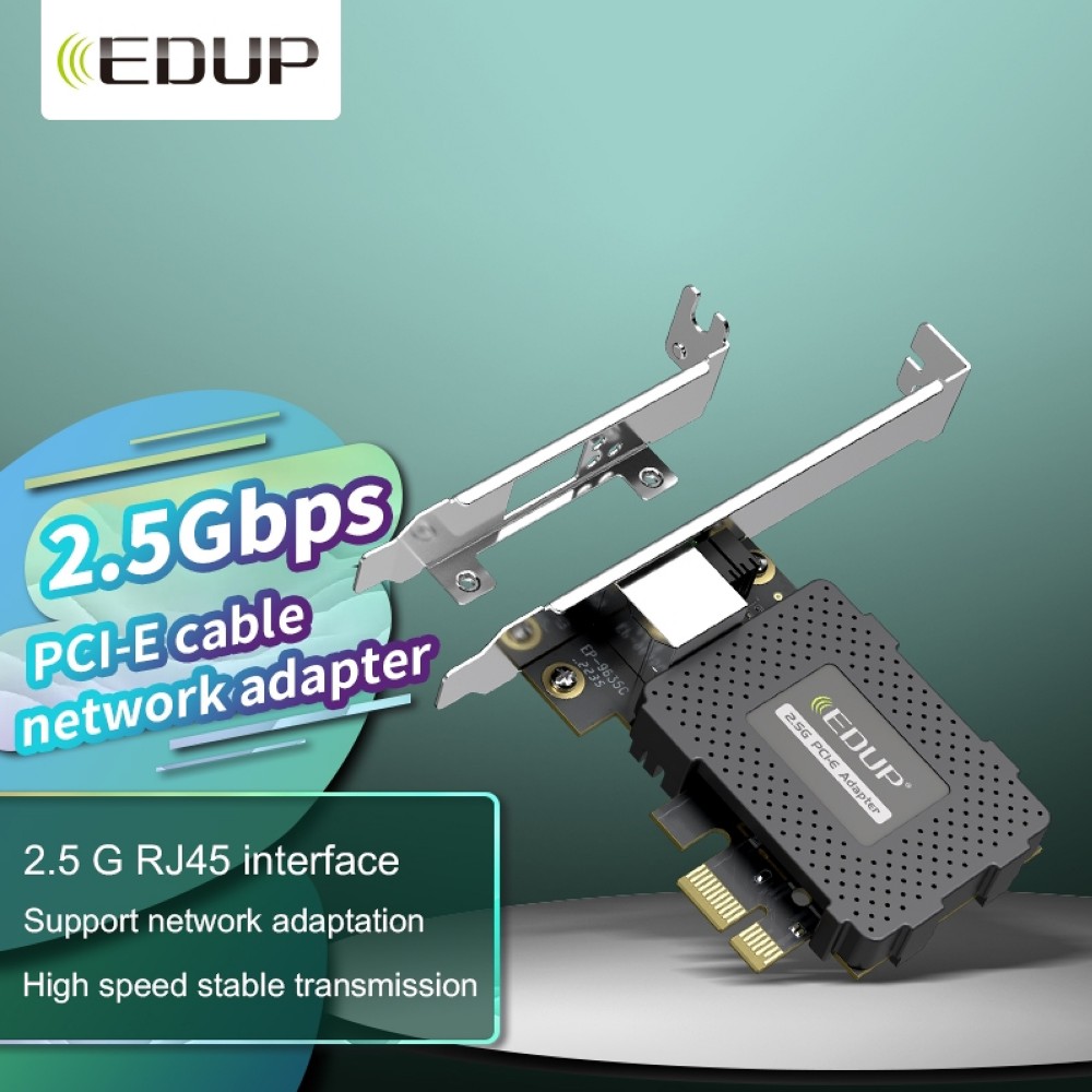 2.5Gbps PCI-E игровая сетевая карта EDUP EP-9635C (Realtek RTL8125)