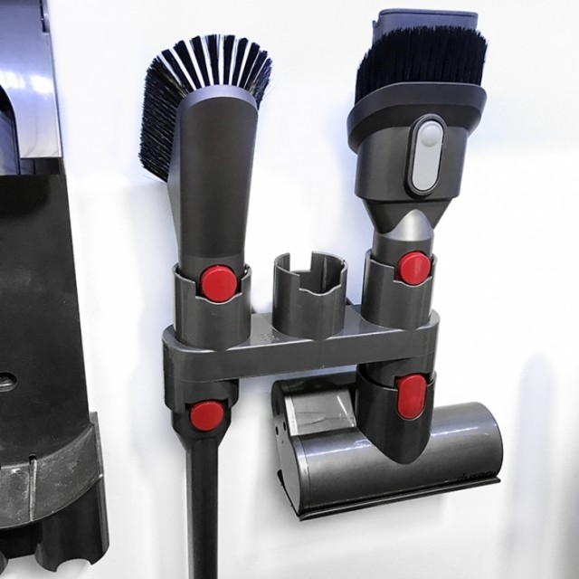Держатель для насадок пылесосов Dyson V7 / V8 / V10 / V11 / V12 / V15 . Настенное крепление аксессуаров + 2 переходника