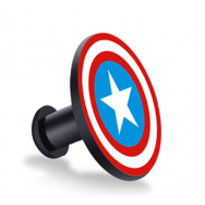Кнопка-застежка для браслета Mi Band 4 / Mi Band 3 с эмблемой Капитана Америки