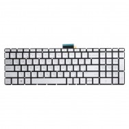 Клавиатура для HP 15s-eq2000 серебристая с подсветкой