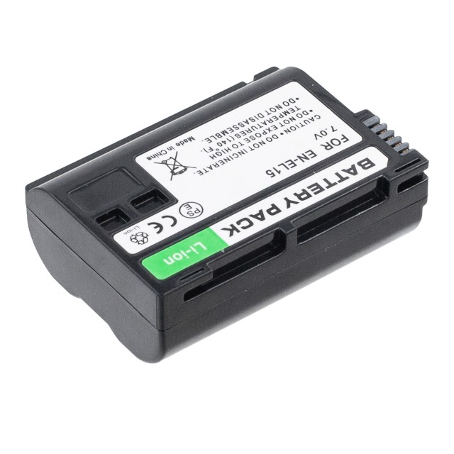 Аккумулятор EN-EL15 для Nikon D600, D610, D750, D800, D810, D7000, D7100, D7200, D7500 - 2550mAh