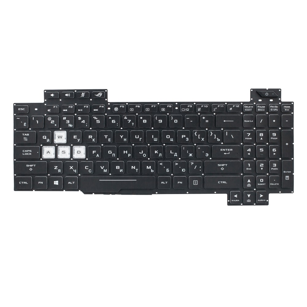 Клавиатура для Asus ROG Strix Scar II GL704GW с RGB подсветкой