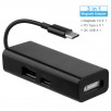 Переходник Magsafe 1/2 - USB Type-C + PD 18W + USB - белый