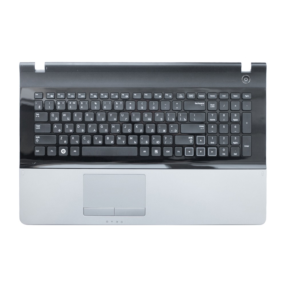 Клавиатура (топкейс) для Samsung 300E7A черно-серый