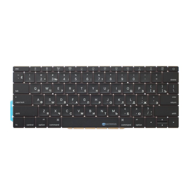 Клавиатура для MacBook Pro 13 A1708 (плоский Enter)