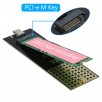 Бокс для жесткого диска SSD M2 (NVME M-key) - Type-C / USB 3.0 алюминиевый (черный) с двумя проводом - JMS583
