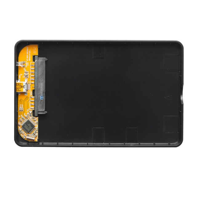 Бокс для жесткого диска 2.5" - USB 2.0 пластик (черный)