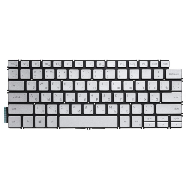 Клавиатура для Dell Vostro 3405 серебристая с подсветкой