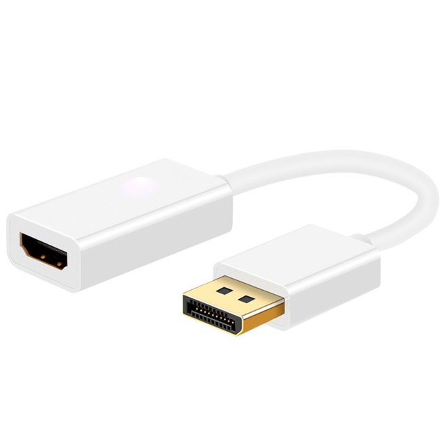 Адаптер-переходник Displayport (M) - HDMI (F) белый