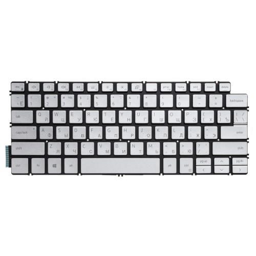 Клавиатура для Dell Vostro 3405 серебристая с подсветкой
