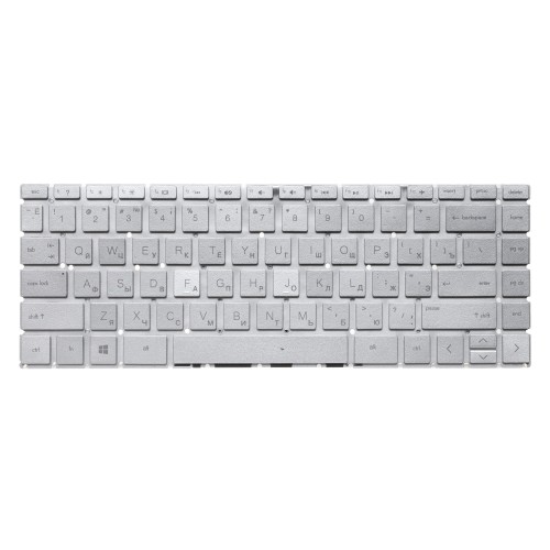 Клавиатура для HP 14-cm0000 серебристая с подсветкой