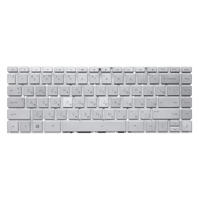 Клавиатура для HP 14-cm0000 серебристая с подсветкой