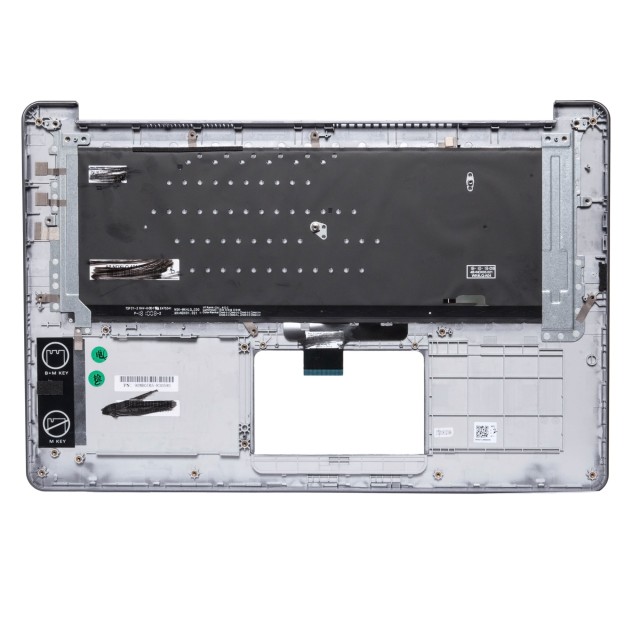 Топ-панель с клавиатурой для Asus VivoBook F510UA - серая с подсветкой