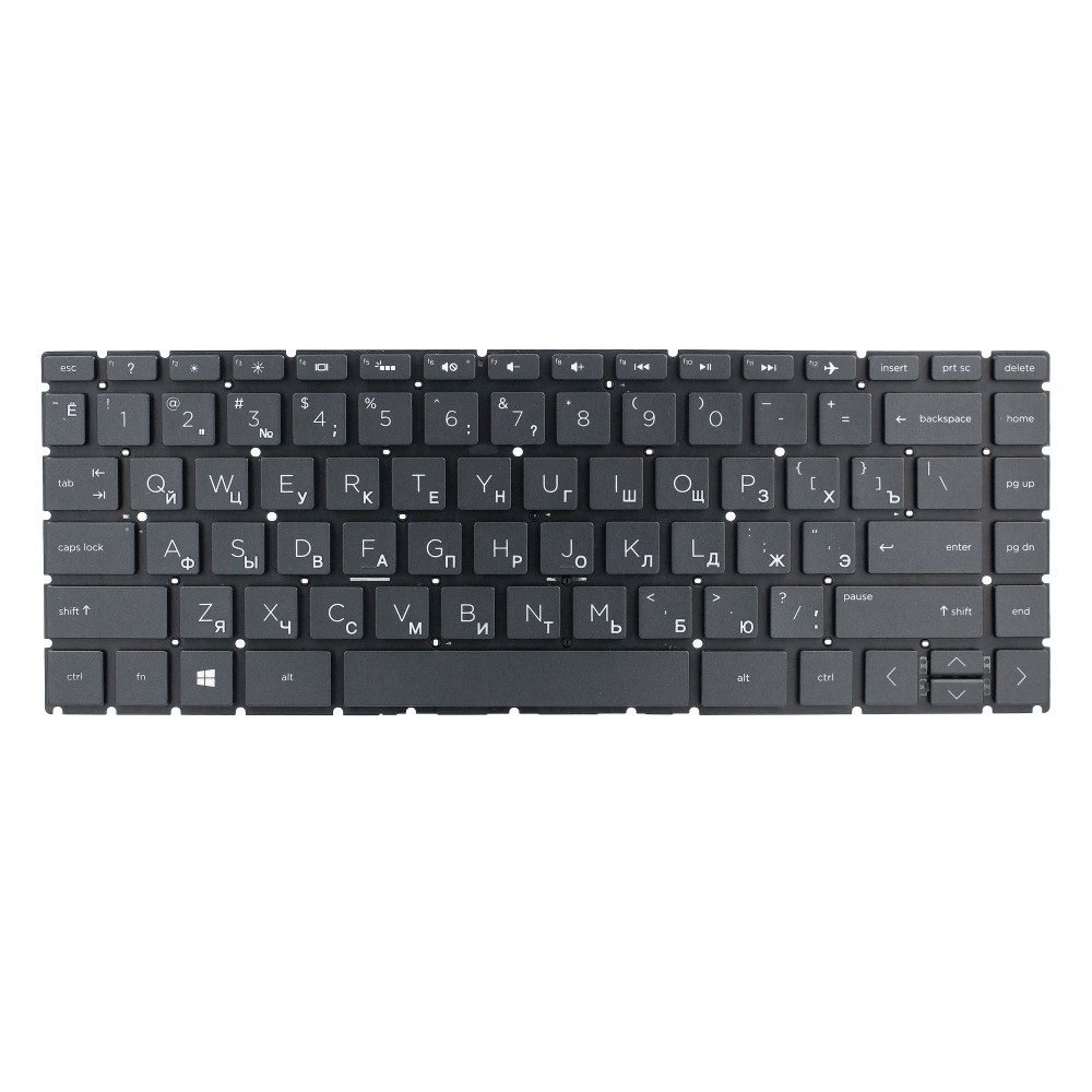 Клавиатура для HP 14s-fq2000 черная с подсветкой