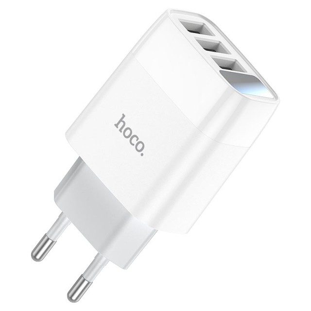 Сетевая зарядка HOCO C93A Easy charge c LED дисплеем на 3xUSB порта