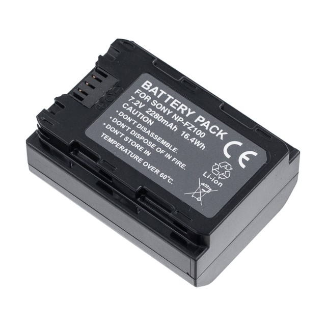 Аккумулятор NP-FZ100 для фотоаппаратов Sony Alpha A9 (ILCE-9) - 2280mAh
