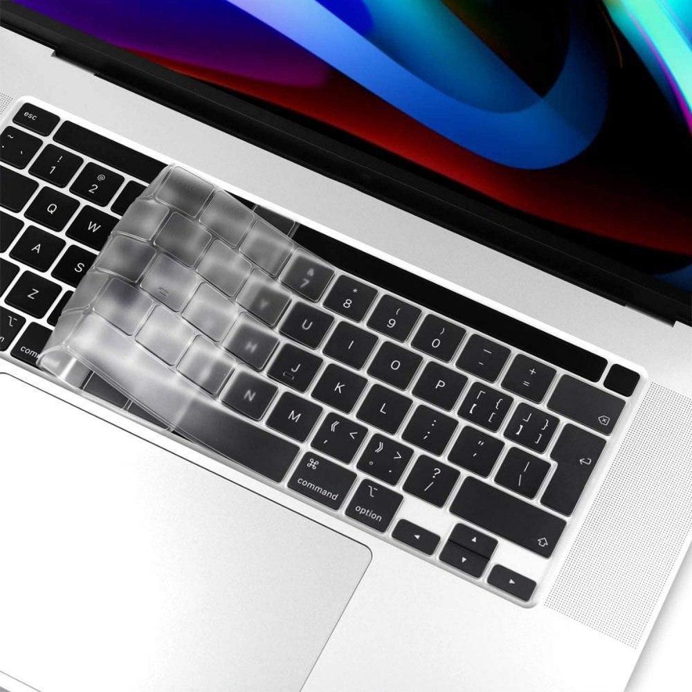 Защитная накладка на клавиатуру Apple Macbook Pro 13.3 2020 A2289 / A2251 / A2338 / Pro 16 2019 A2141 - прозрачная TPU